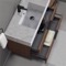 Floating Bathroom Vanity, Modern, Walnut, 40